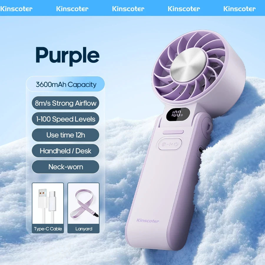 Portable Rechargeable Turbo Cooling Fan