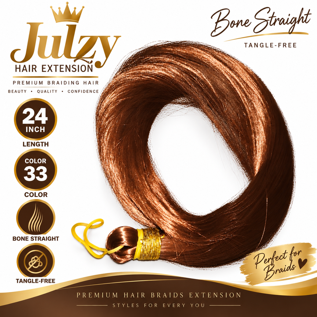 Bone straight braid extension